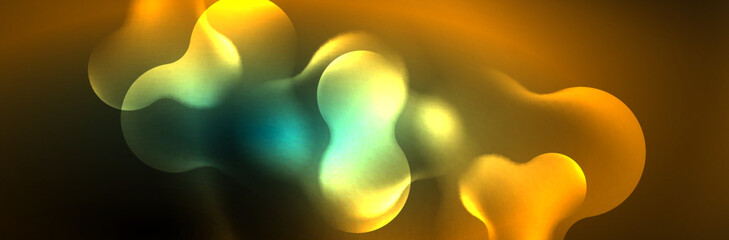 Magic neon glowing lights abstract background wallpaper design, vector illustration