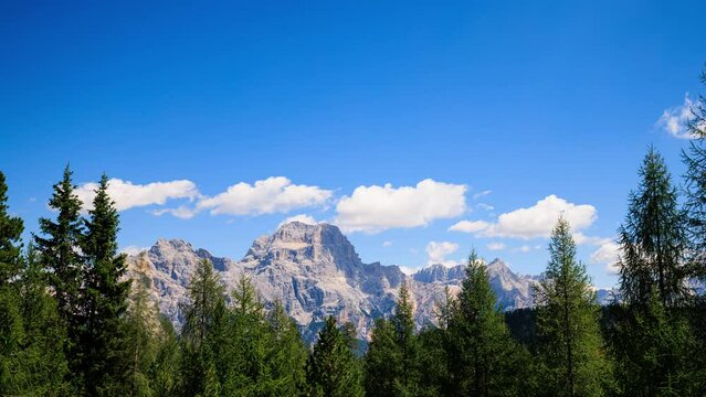 Dolomites - View from Croda da Lago - Timelapse