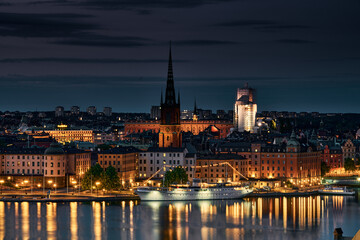Obraz premium city castle at night