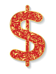 3d floral symbol isolated on white background. 3d illustration.	