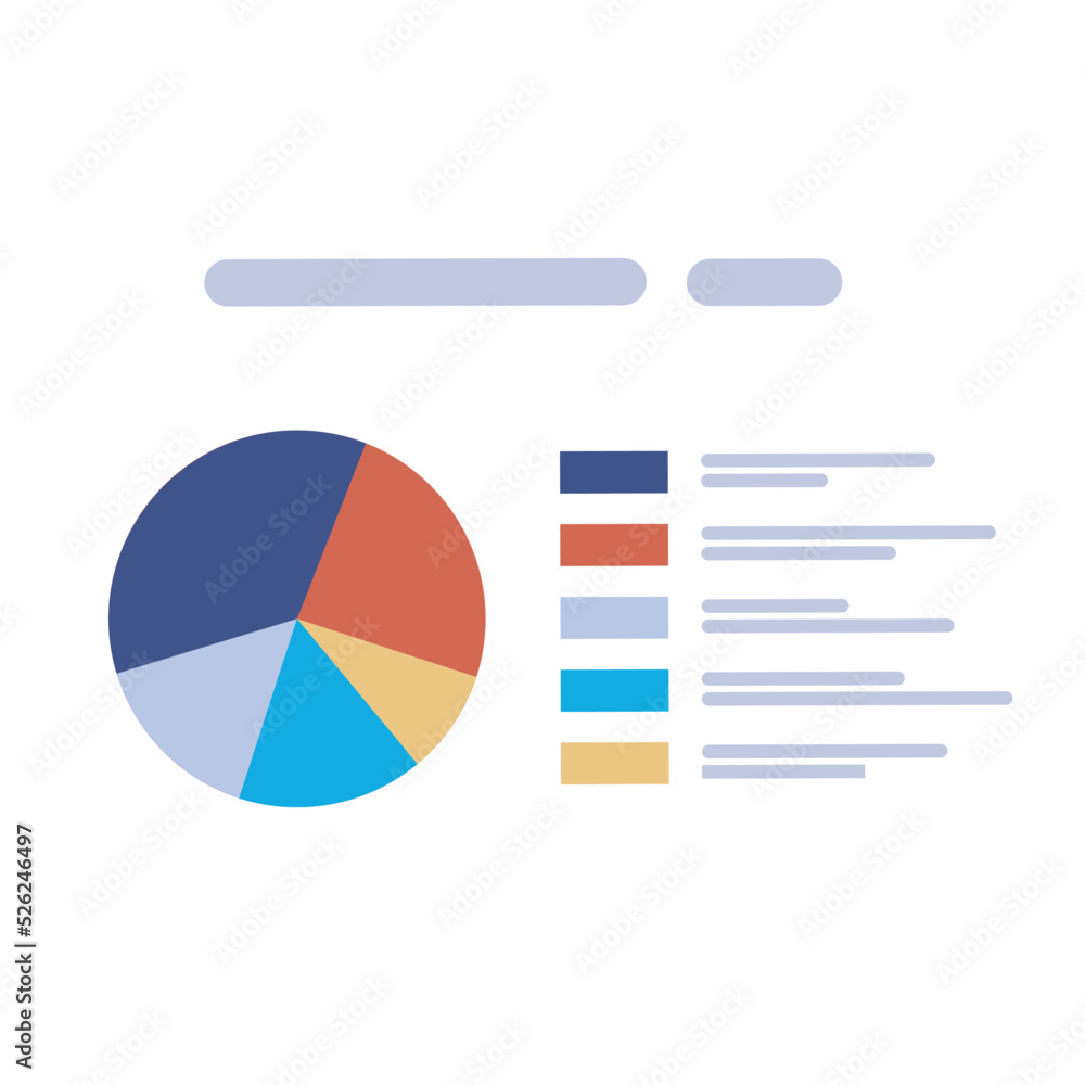 Leinwandbilder Infographic elements. Circle diagram. Abstract chart. Report information. Work statistics. Business presentation. Document page. Computer screen. Office analytical data. Vector graphs