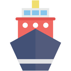 Cargo Ship Vector Icon