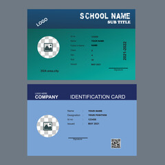 Corporate ID card design for employee identity