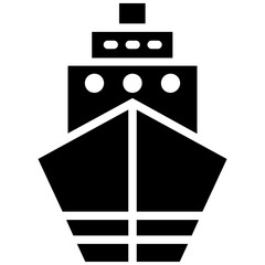 Cargo Ship Vector Icon