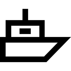 Cargo Ship Vector Icon
