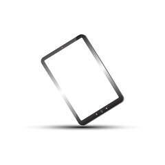 Tablet pc computer with blank screen isolated on white background
