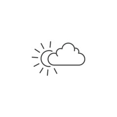 mostly sunny icon. vector illustration eps 10
