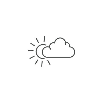 mostly sunny icon. vector illustration eps 10
