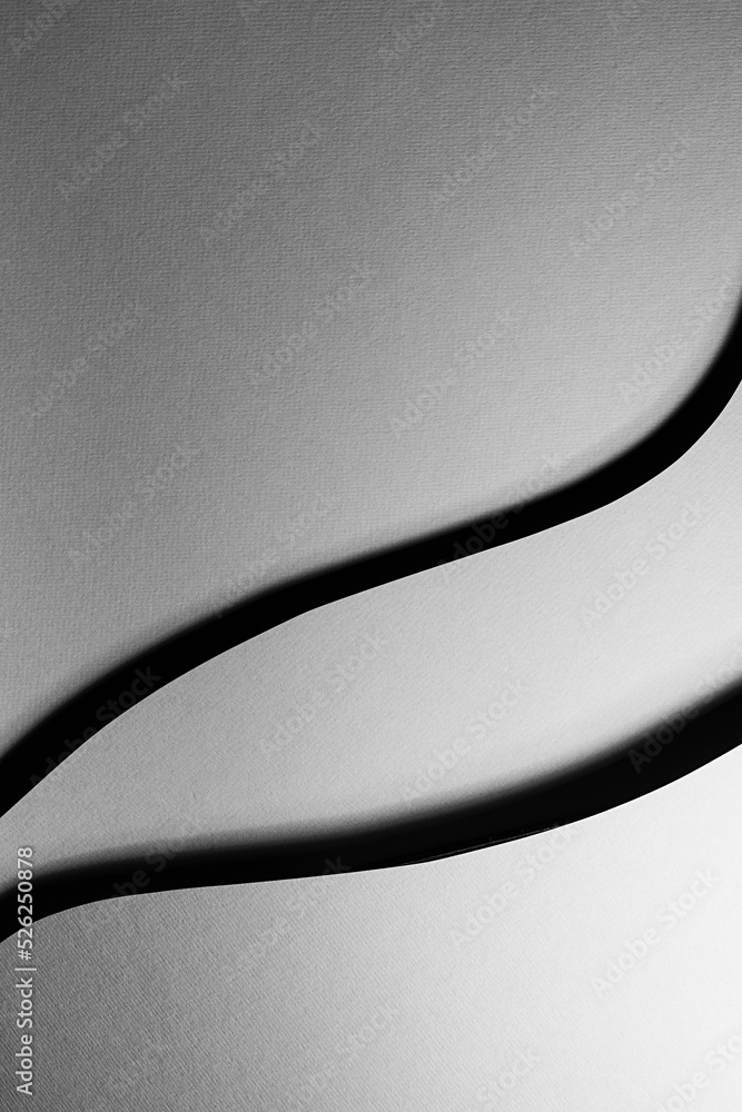 Aufkleber grey carbon textured abstract geometric background with soar horizontal curved waves with black shad
