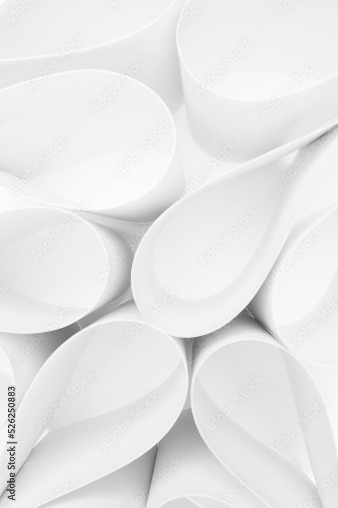 Aufkleber white abstract background with white tears shape or water drops of paper as soft light pattern close