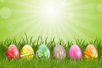 Happy Easter Background Set
