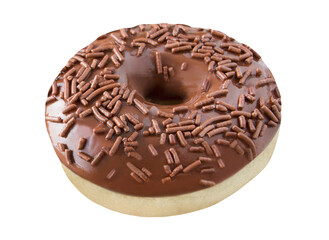 1 Donut mit Schokolade  Hintergrund transparent