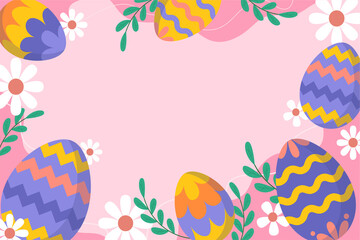 Obraz na płótnie Canvas Happy Easter Background Set