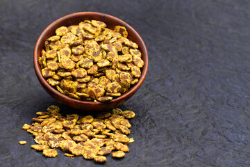 Chana Jor Garam Also Called Channa Chur Or Jhaal Chanachur Is Street Snacks Made Of Beaten Roasted Spiced Black Chickpeas Or Chanachoor