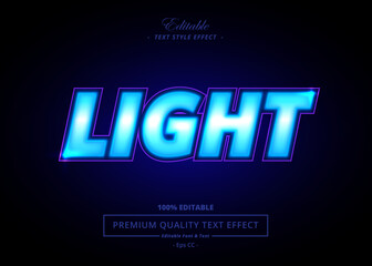 LIGHT EDITABLE VECTOR TEXT EFFECT