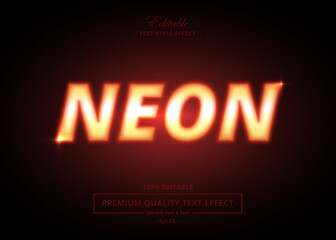 NEON EDITABLE VECTOR TEXT EFFECT