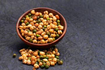 Cocktail Mix Namkeen Mixture Also Called Tedhe Medhe Chakhna Made Of Mixed Nuts Like Kabuli Chana Mungfali Hara Matar Kabli Channa And Moongfali Badam