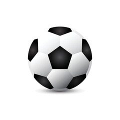 Soccer ball or football, with standard black and white colors