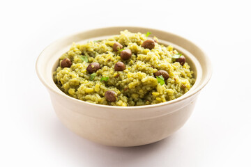 Palak khichdi is a one pot nutritious meal of mung lentils and rice with spinach, Indian food