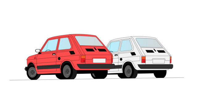 Classic, retro vintage polish cars, popular and iconic