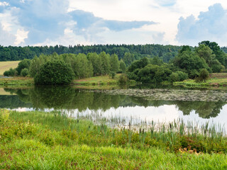 Talitsa river near Muranovo estate after summer rain