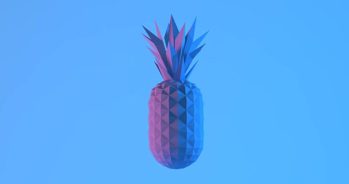 Pineapple 3D Infinite Loop with Luma Matte