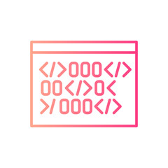 binary code gradient icon