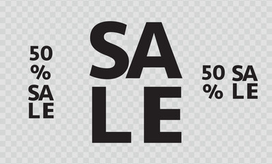 sale sign on isolated background
