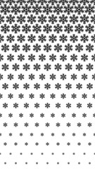 Seamless gradient pattern of snowflakes. Halftone snowflake pattern.
