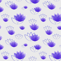 Colorful flowers seamless background