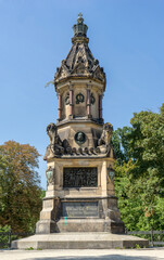 Obraz premium War memorial 1870/71 in Magdeburg, Saxony-Anhalt, Germany