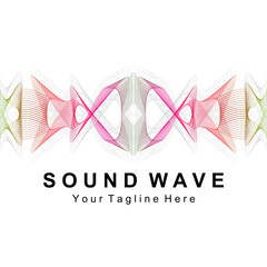 Sound waves vector illustration