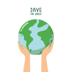 Save the world, Happy earth day concept