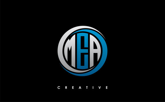 MEA Letter Initial Logo Design Template Vector Illustration