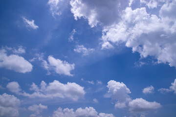 Beautiful Blue Sky With White Cloud Natural abstract background view