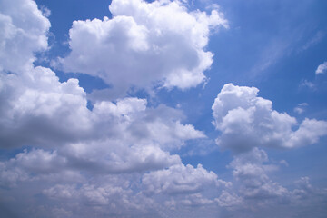 Beautiful Blue Sky With White Cloud Natural abstract background view