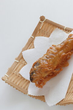 Japanese food, deep friedsummer ayu fish Tempura deep fried