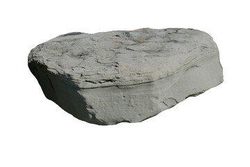 big stone boulder isolated on white