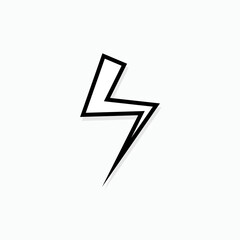 Lightning Icon. Thunderbolt Symbol. Charging Sign  - Vector.     