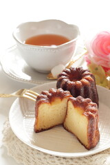 French confectionery, Canelé on dish for gourmet dessert