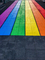 Rainbow pavement