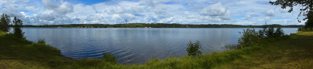 Panoramic view of Ten Mile Lake in British Columbia,Canada,North America
