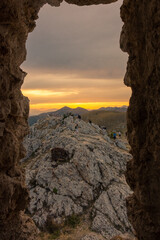 CALASCIO, ITALY, 8 AUGUST 2021 Rocca Calascio Castle in Gran Sasso National Park, Abruzzo