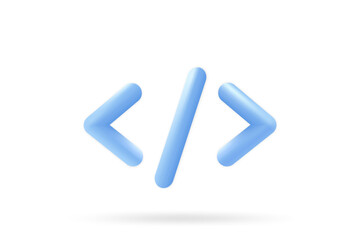 Web Development concept. Website coding, web page on labtop 3d vector icon. Cartoon minimal style.