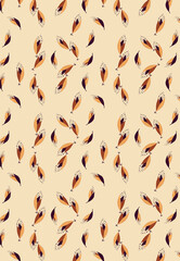 Disegno foglie patter modulare, foglie geometrico.