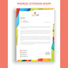 Professional a4 business letterhead design	