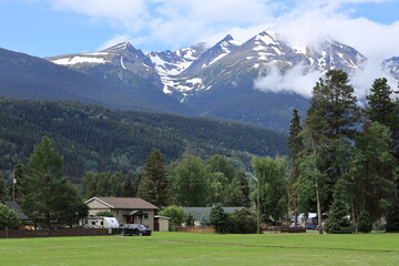 Mountain panorama at Smithers in British Columbia,Canada,North America
