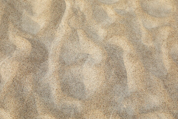 Fototapeta na wymiar Top view of beach sand as background