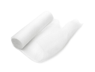 Medical gauze bandage roll isolated on white