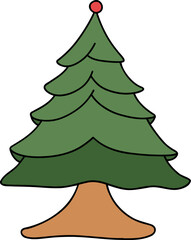 Fototapeta premium Christmas Tree, Christmas pine tree vector illustration